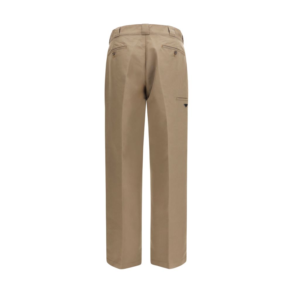 Prada Brown Cotton Casual Pants | Regal Royce