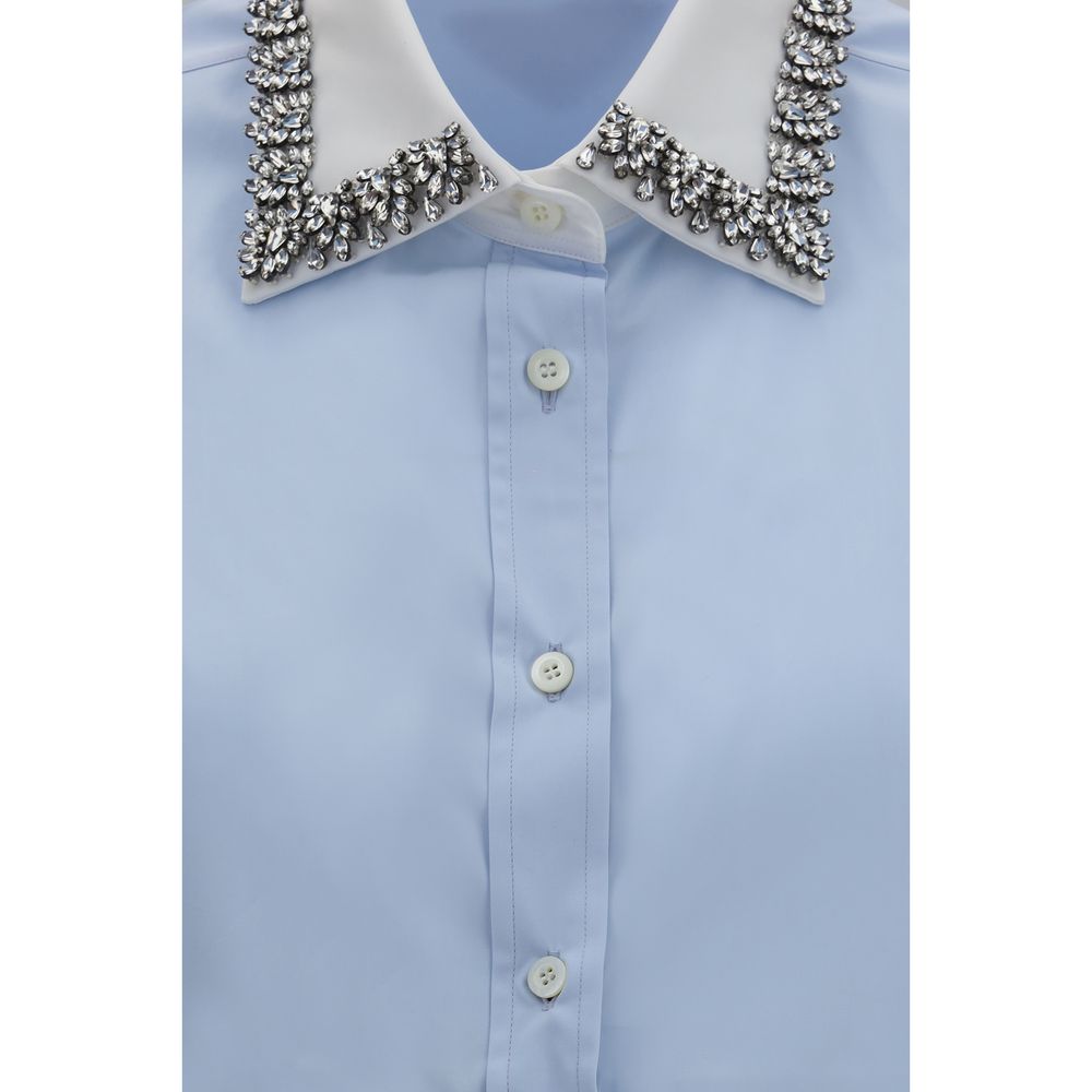 Prada Blue Cotton Dress Shirt | Regal Royce