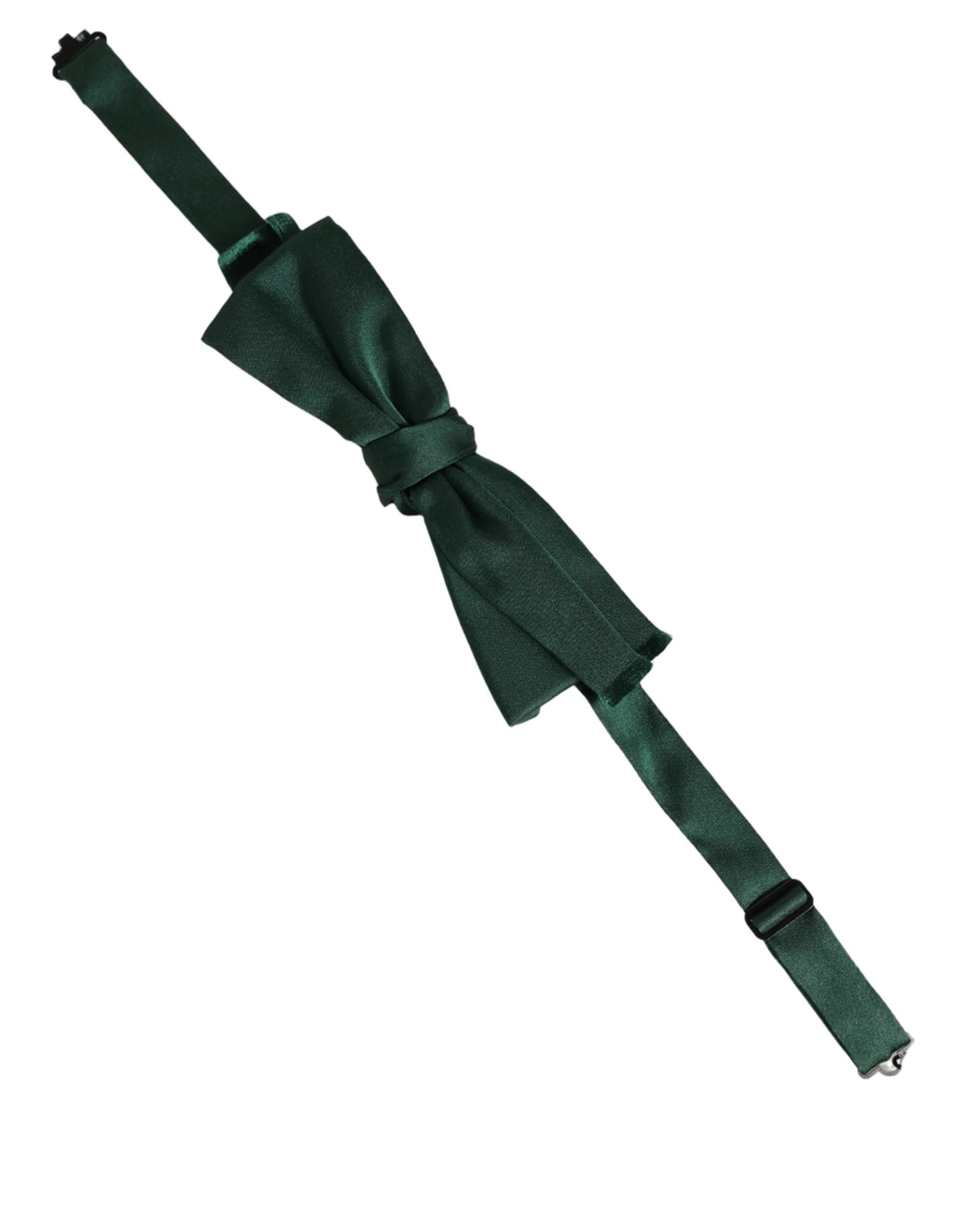Dolce & Gabbana Men Dark Green Silk Adjustable Neck Papillon Bow Tie | Regal Royce