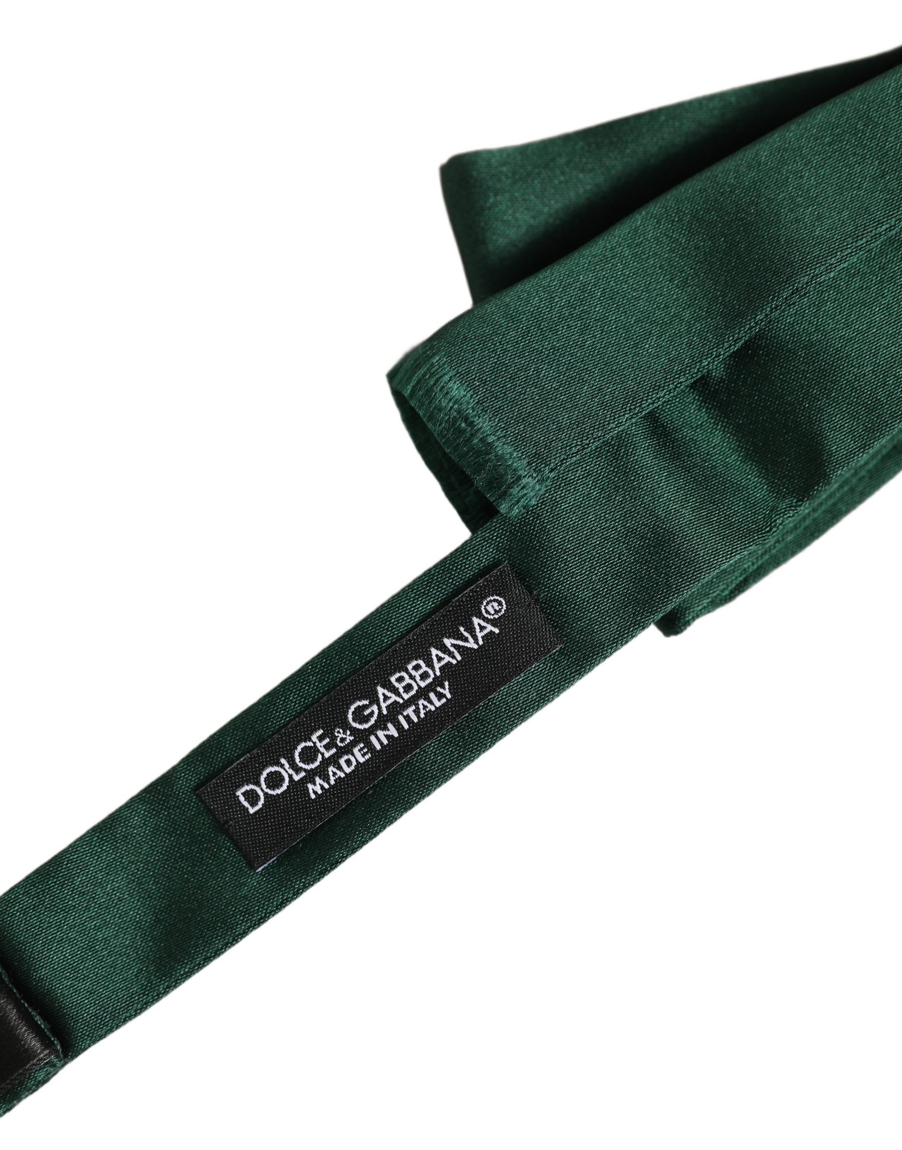 Dolce & Gabbana Men Dark Green Silk Adjustable Neck Papillon Bow Tie | Regal Royce