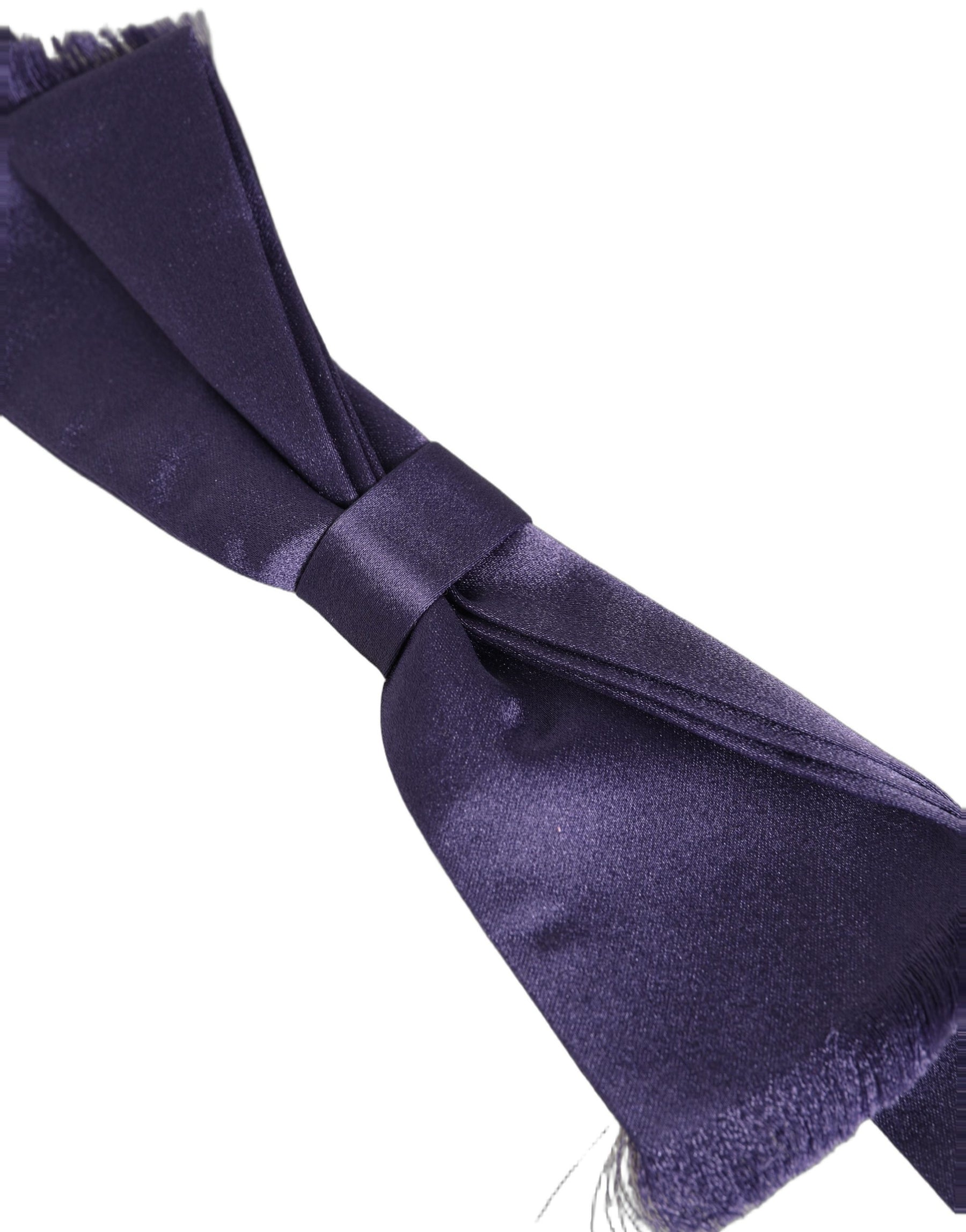 Dolce & Gabbana Men Purple 100% Silk Adjustable Neck Papillon Bow Tie | Regal Royce