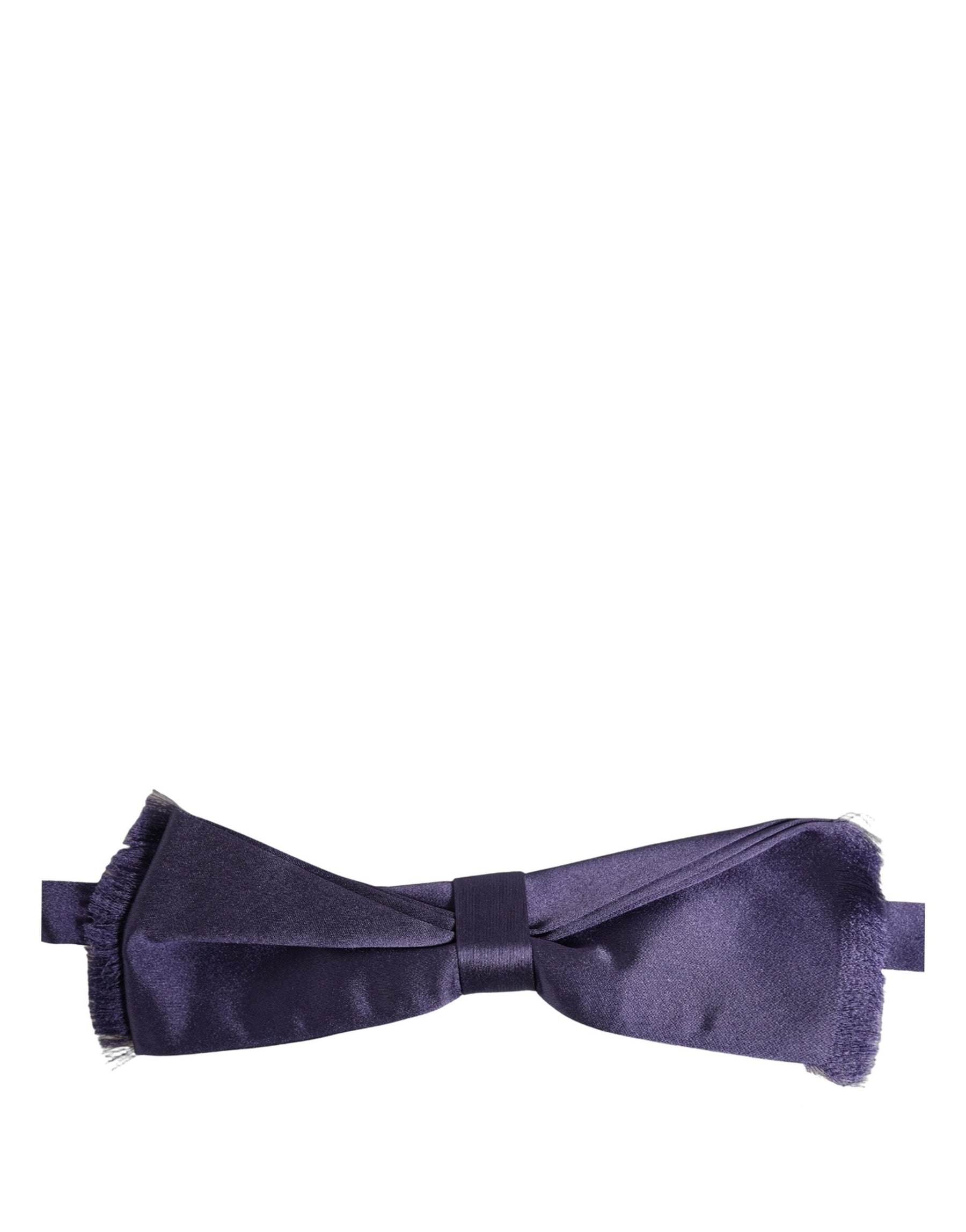 Dolce & Gabbana Men Purple 100% Silk Adjustable Neck Papillon Bow Tie | Regal Royce