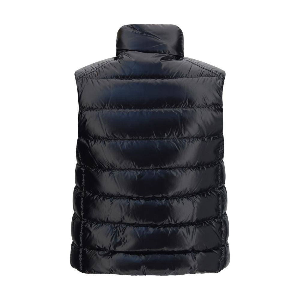 Moncler Black Polyamide Sleeveless Jacket | Regal Royce