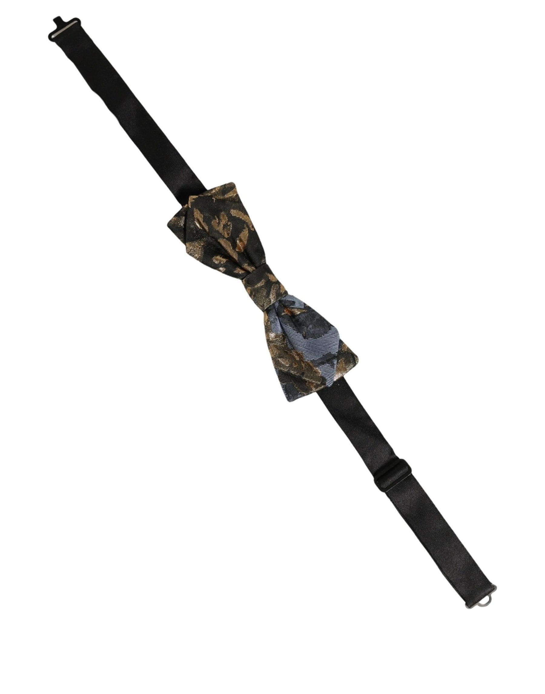Dolce & Gabbana Men Multicolor Jacquard Adjustable Neck Bow Tie | Regal Royce