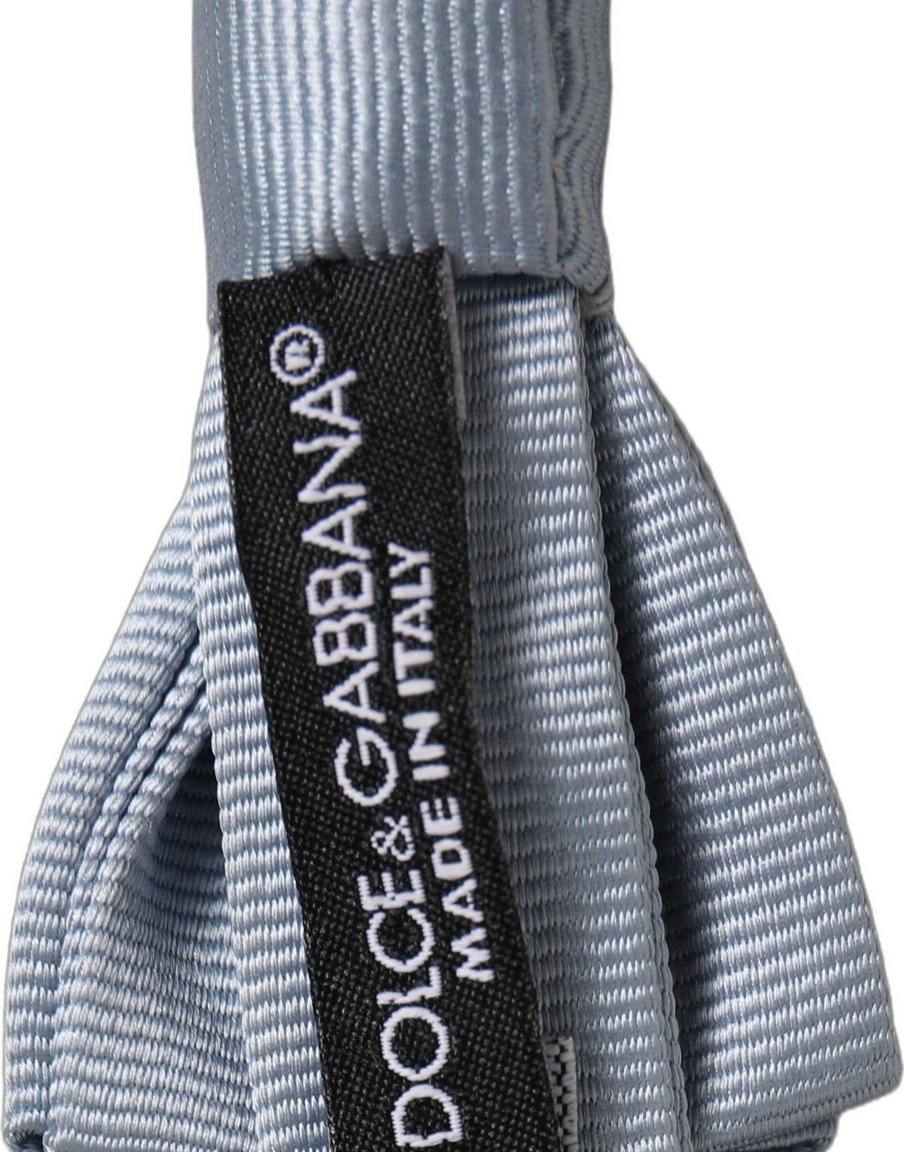 Dolce & Gabbana Men Light Blue Silk Adjustable Neck Papillon Bow Tie | Regal Royce