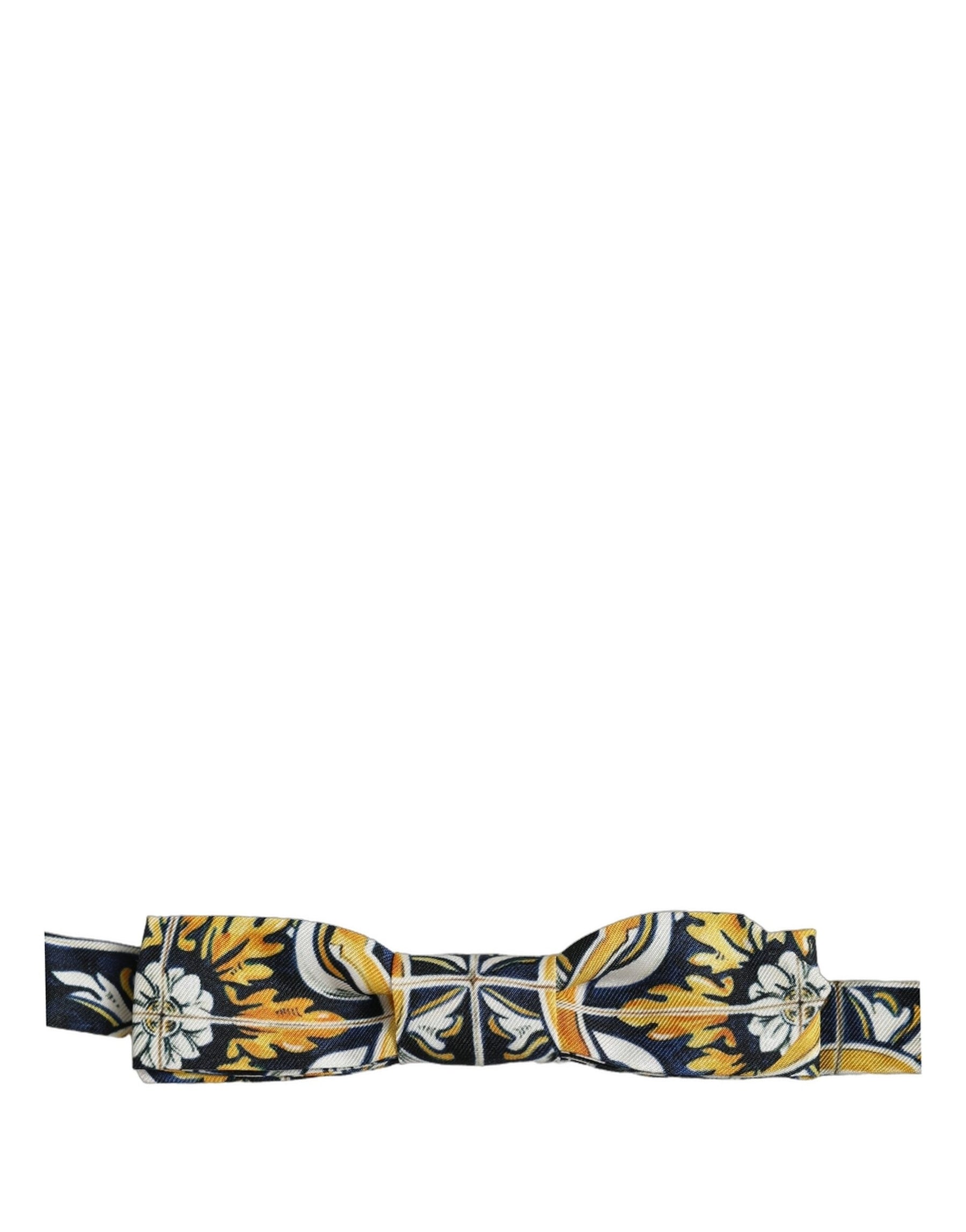 Dolce & Gabbana Multicolor Damask Style Adjustable Neck Papillon Bow Tie | Regal Royce