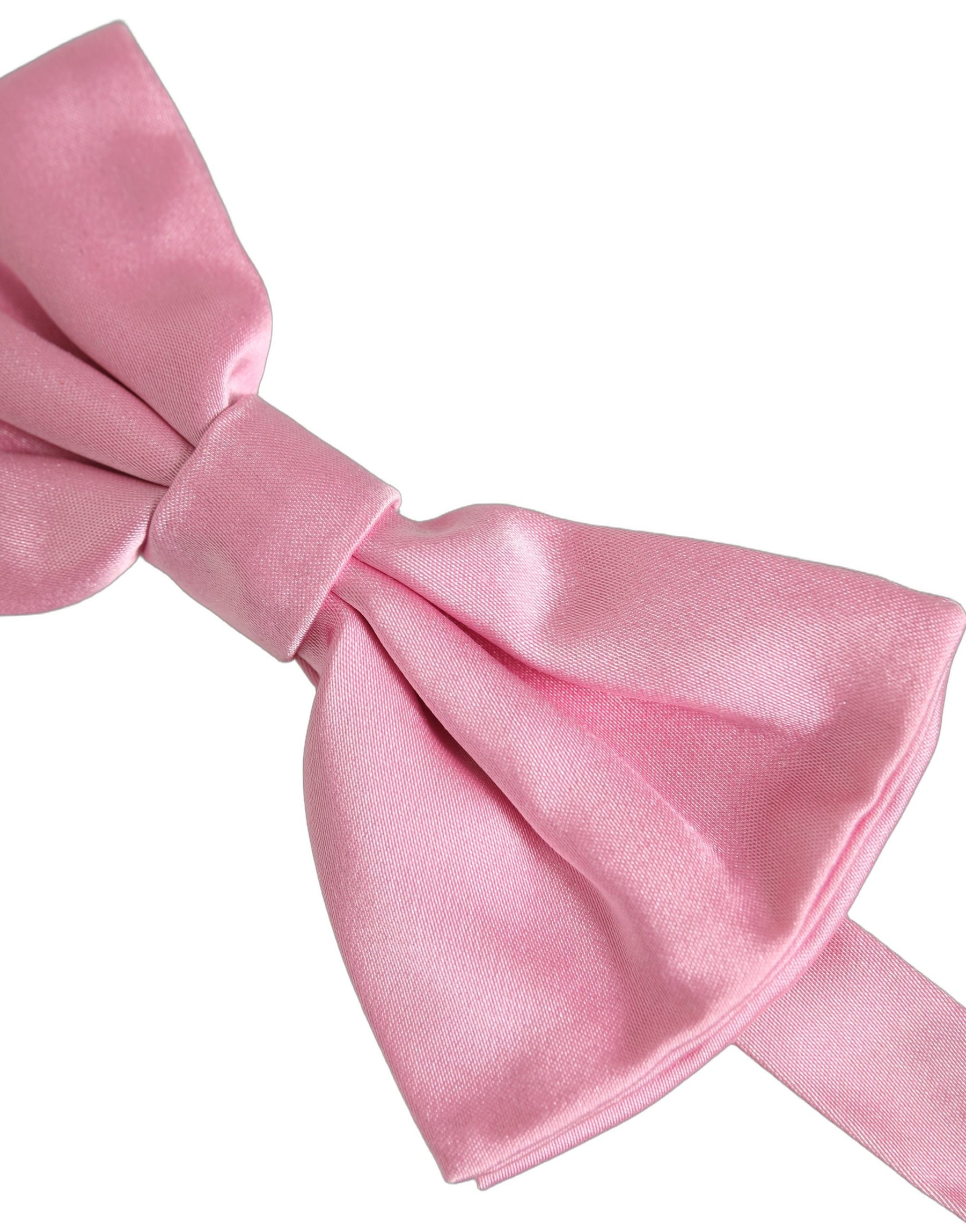 Dolce & Gabbana Men Pink 100% Silk Adjustable Neck Papillon Bow Tie | Regal Royce