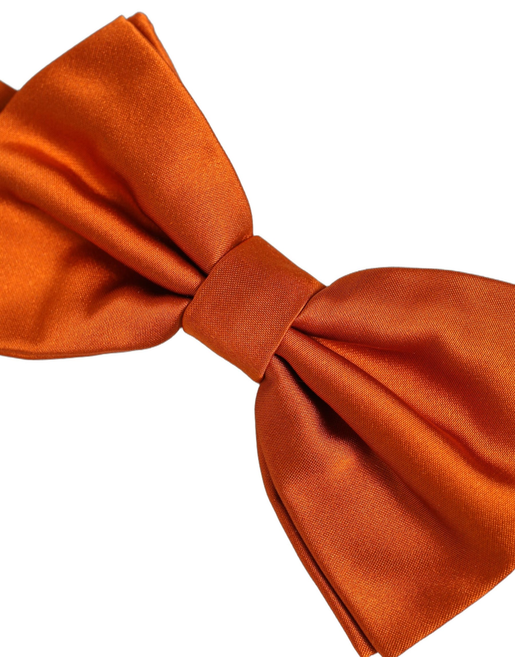 Dolce & Gabbana Men Orange 100% Silk Adjustable Neck Papillon Bow Tie | Regal Royce
