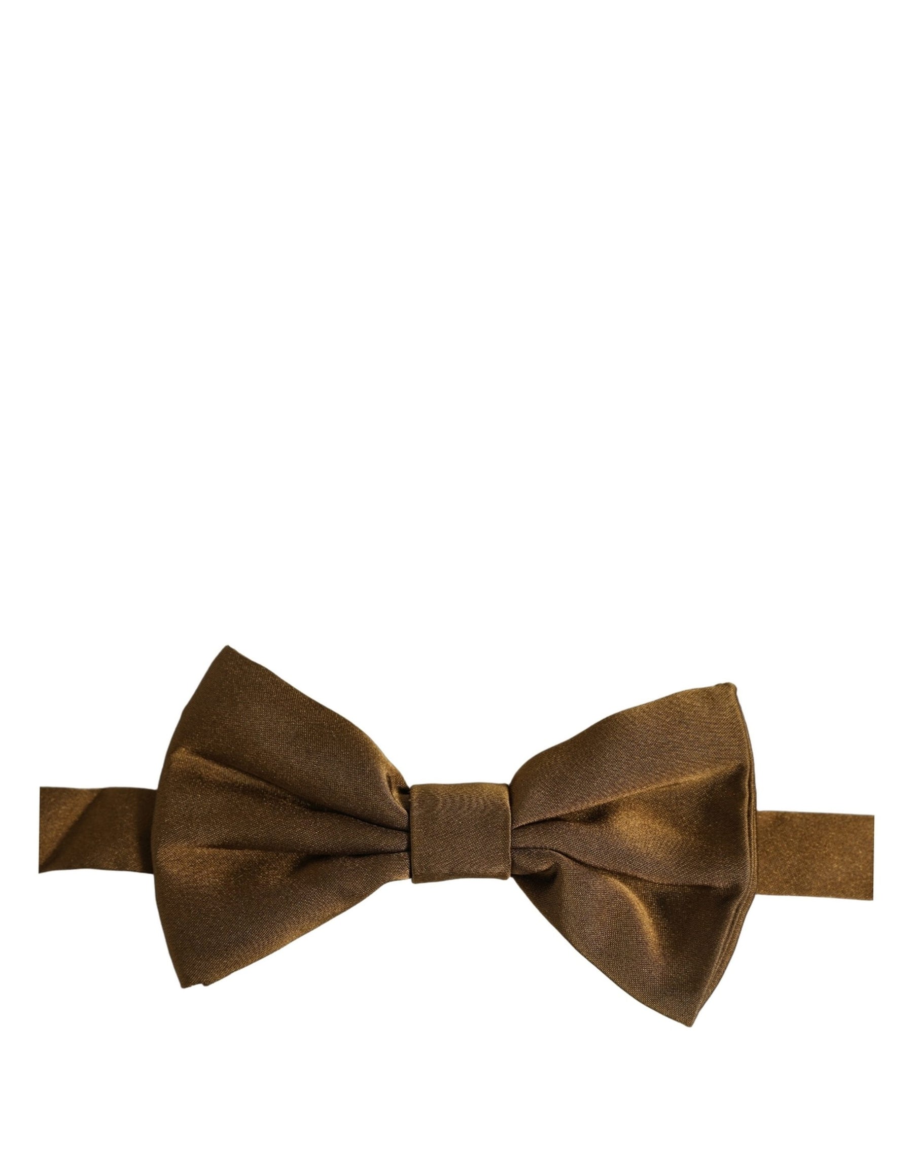 Dolce & Gabbana Men Brown 100% Silk Adjustable Neck Papillon Bow Tie | Regal Royce