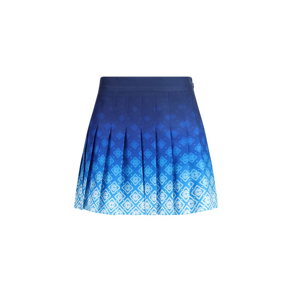 Casablanca Blue Silk Mini Skirt | Regal Royce
