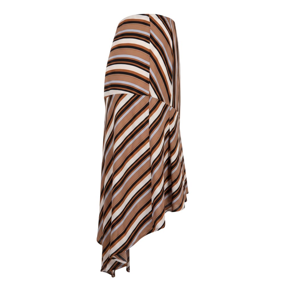 Trussardi Jeans Brown Viscose Women's Skirt | Regal Royce