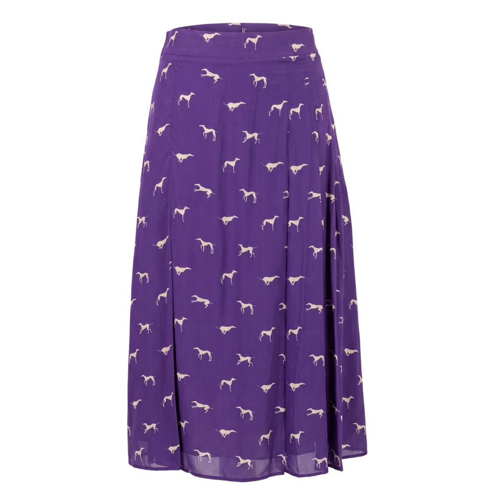 Trussardi Jeans Purple Viscose Women Skirt | Regal Royce