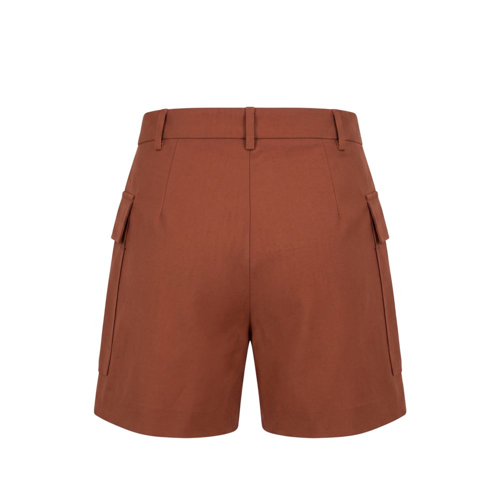 Trussardi Jeans Brown Viscose Women Shorts | Regal Royce