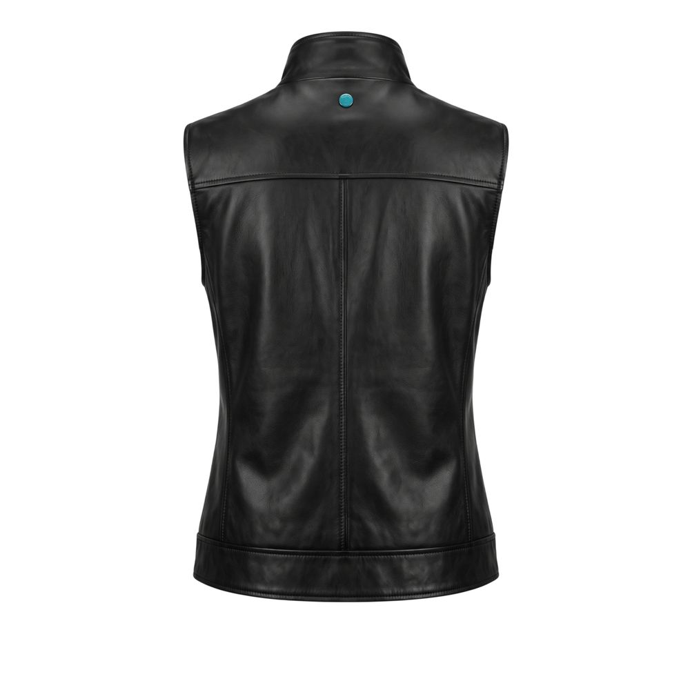 Trussardi Jeans Black Polyester Women Jacket | Regal Royce