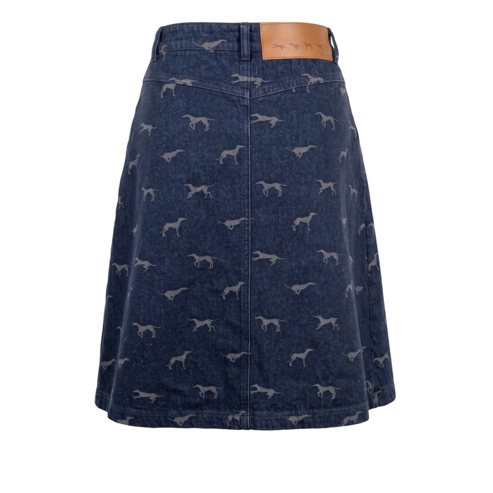 Trussardi Jeans Blue Cotton Women Skirt | Regal Royce