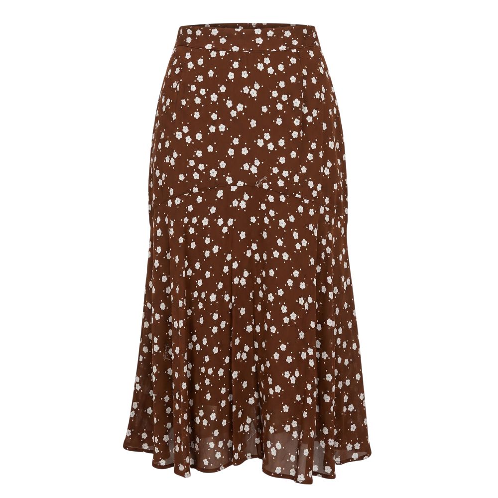 Trussardi Jeans Brown Viscose Women Skirt | Regal Royce