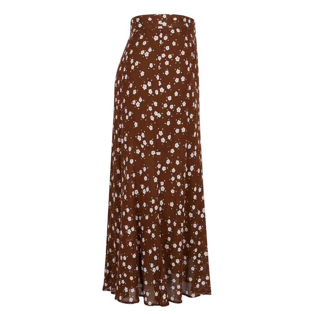 Trussardi Jeans Brown Viscose Women Skirt | Regal Royce