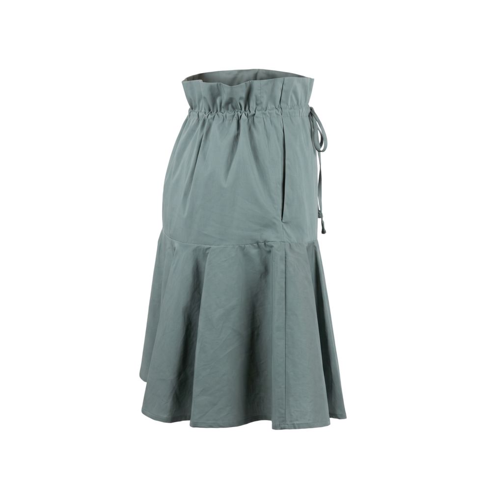 Trussardi Jeans Green Cotton Women Skirt | Regal Royce