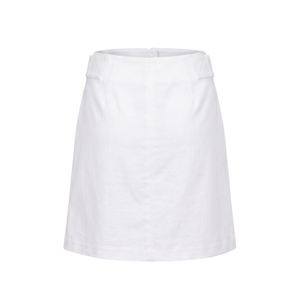 Trussardi Jeans White Viscose Women Skirt | Regal Royce