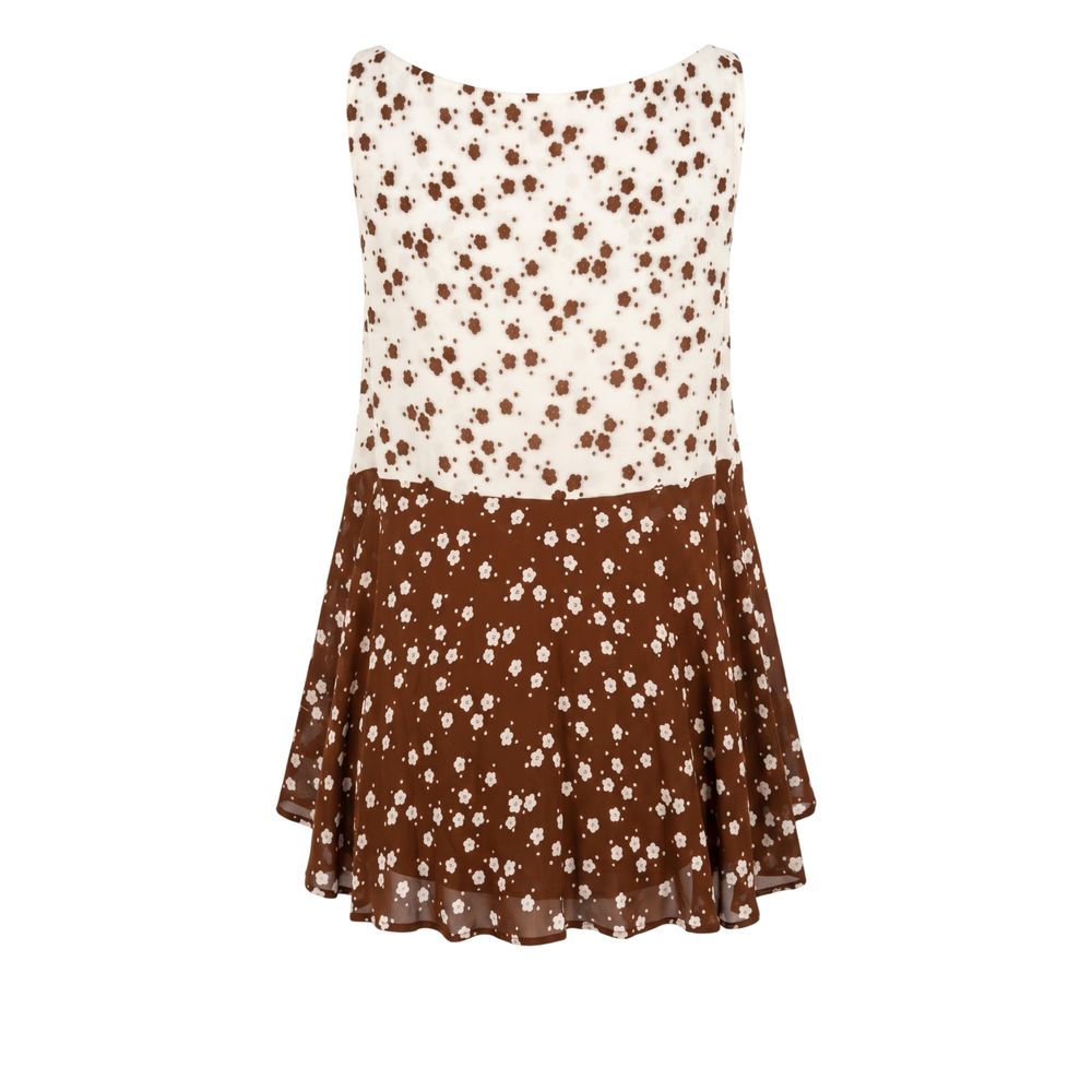 Trussardi Jeans Brown Viscose Women Tank | Regal Royce