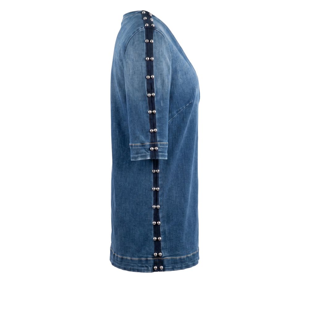 Trussardi Jeans Blue Cotton Women Shirt | Regal Royce