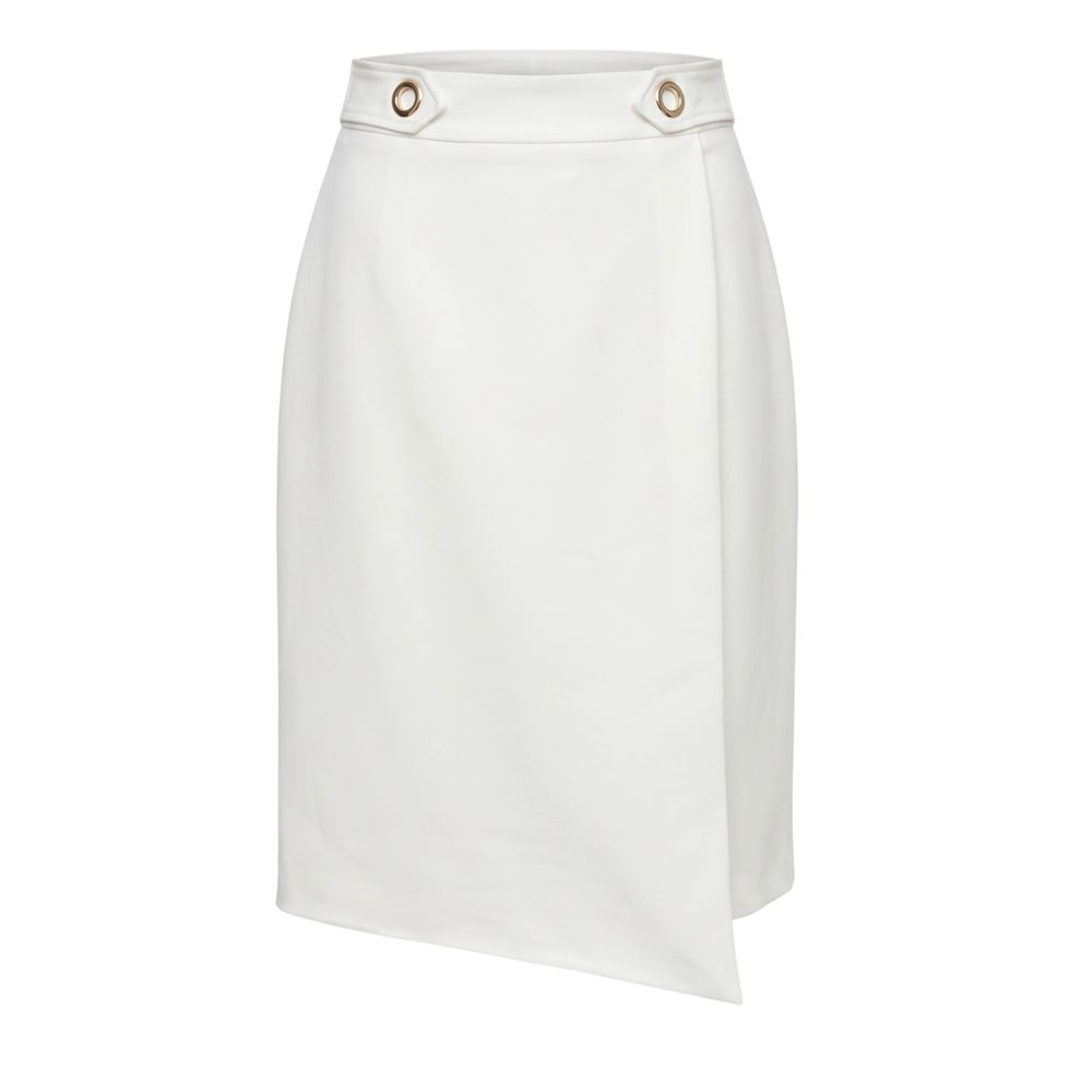 Trussardi Jeans White Polyester Women Skirt | Regal Royce