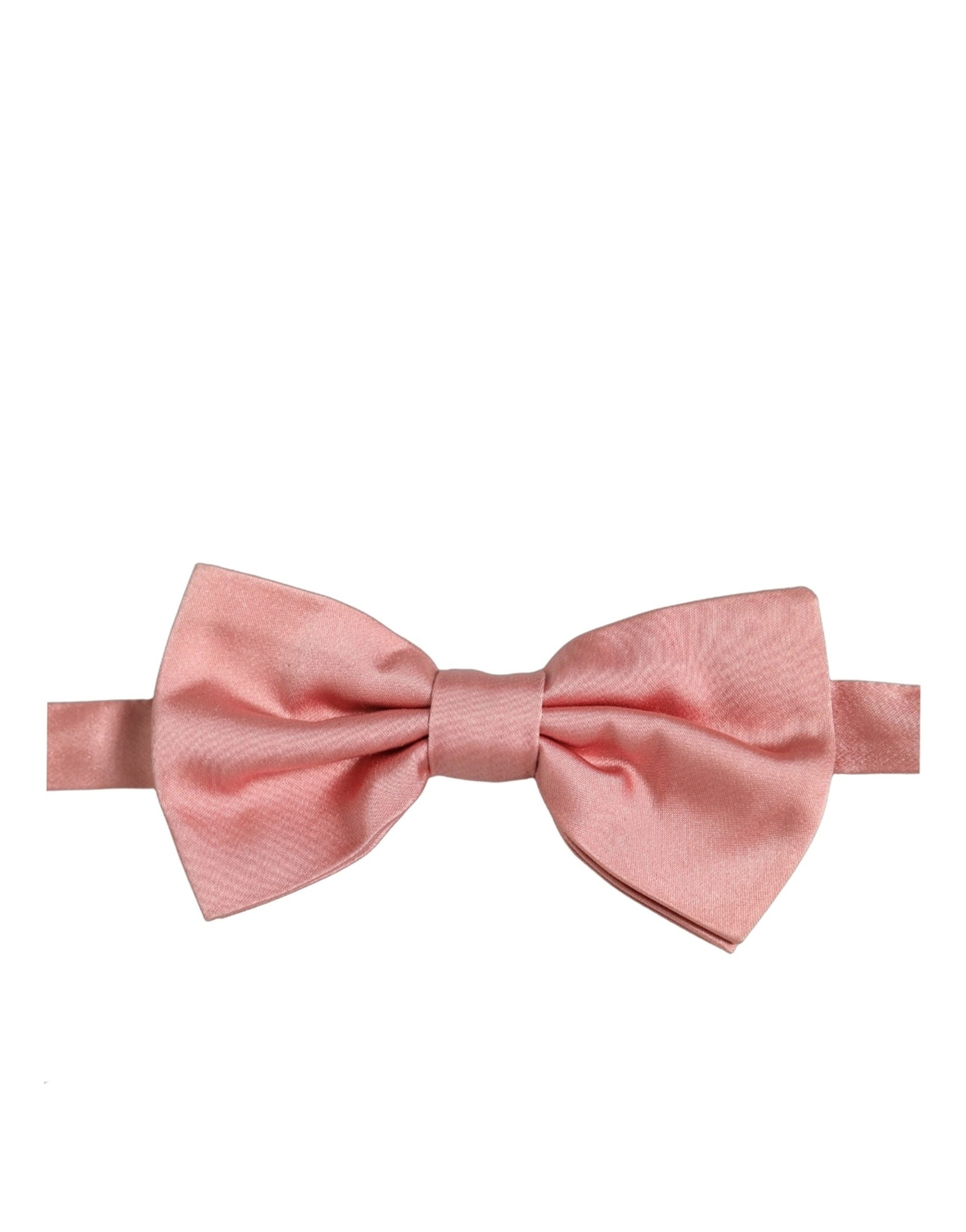 Dolce & Gabbana Men Light Pink 100% Silk Adjustable Neck Papillon Bow Tie | Regal Royce