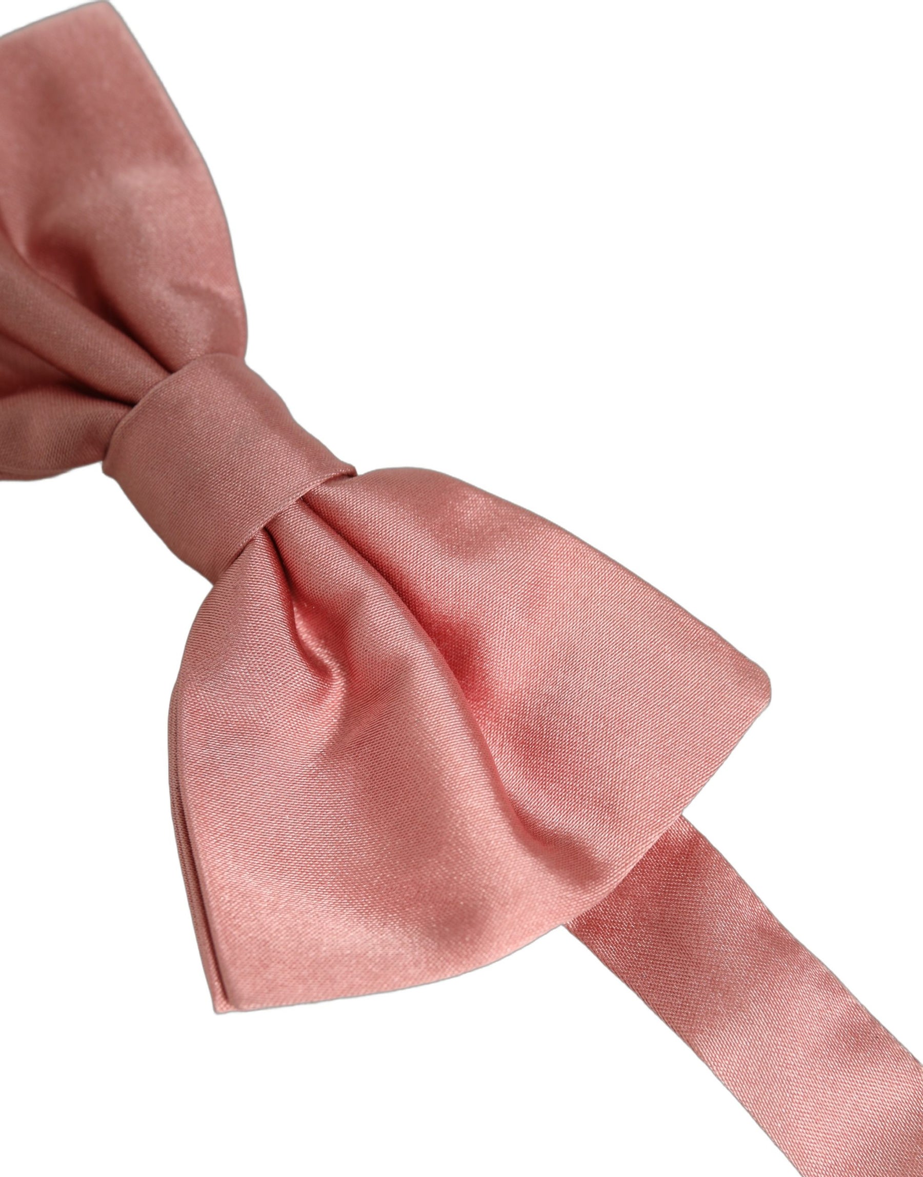 Dolce & Gabbana Men Light Pink 100% Silk Adjustable Neck Papillon Bow Tie | Regal Royce
