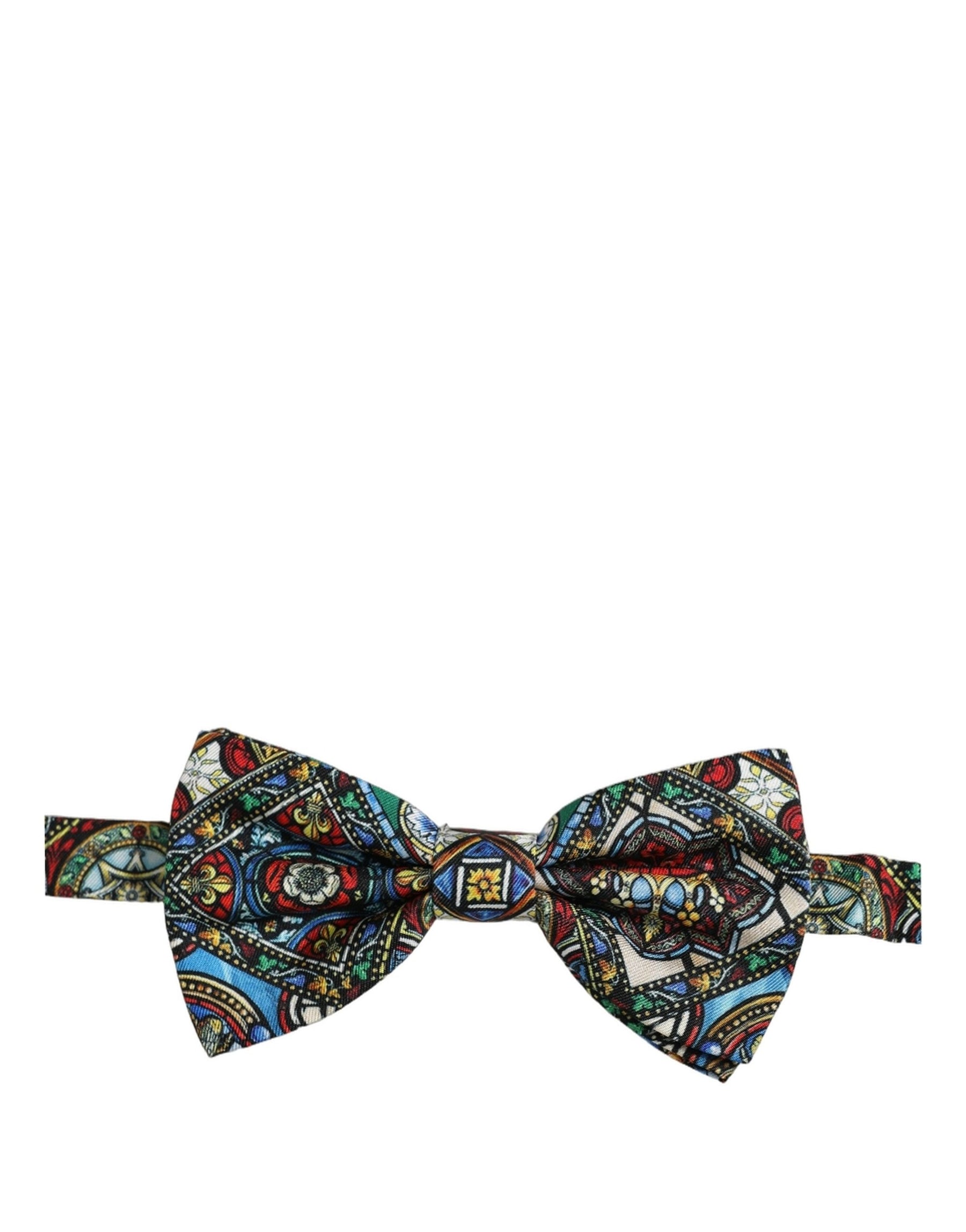 Dolce & Gabbana Men Multicolor Sicilian Adjustable Neck Papillon Bow Tie | Regal Royce