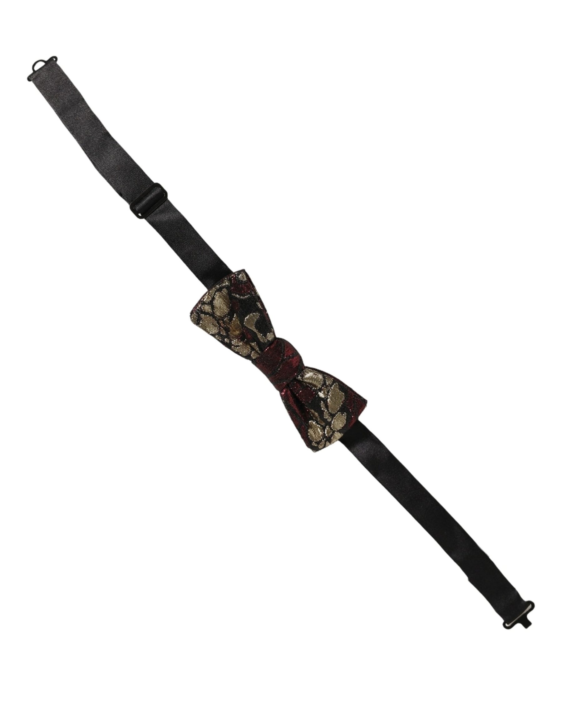 Dolce & Gabbana Multicolor Floral Jacquard Adjustable Neck Papillon Bow Tie | Regal Royce