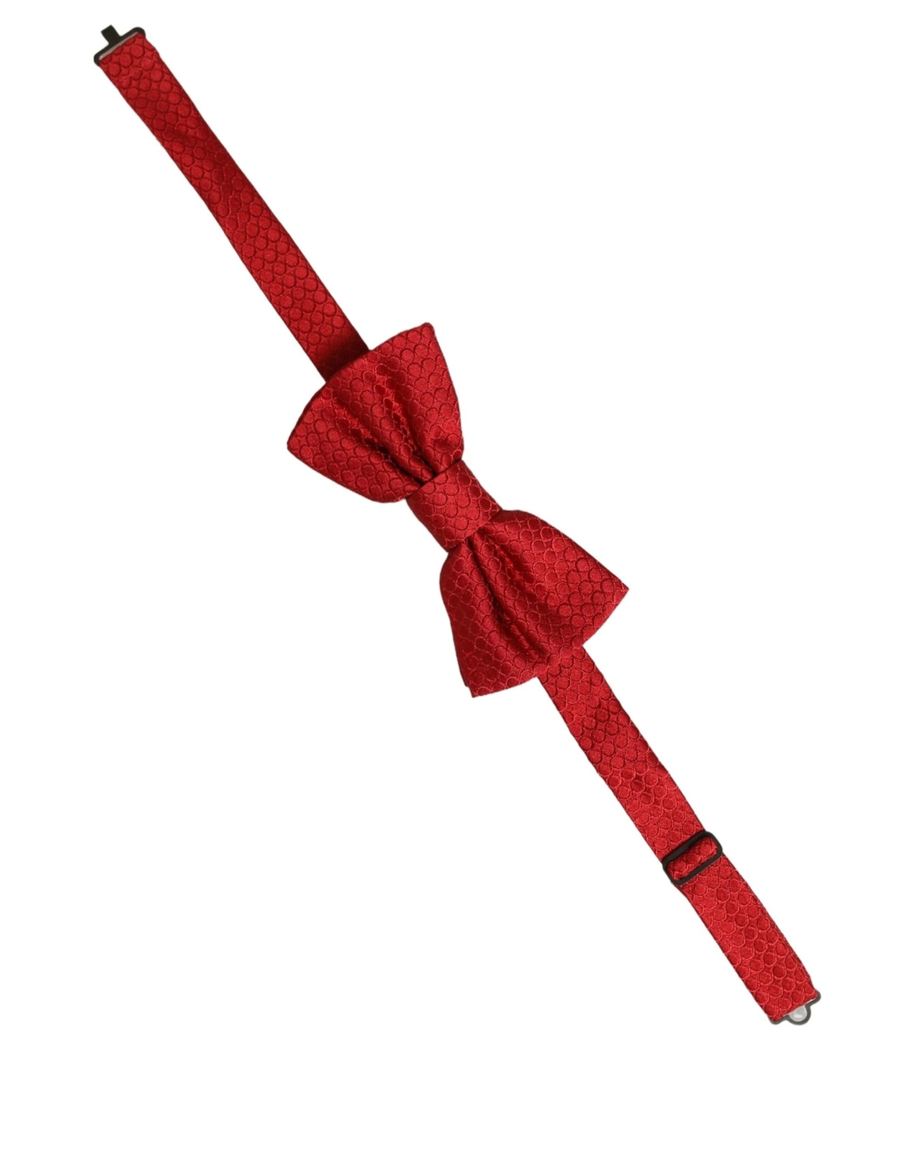 Dolce & Gabbana Men Red 100% Silk Adjustable Neck Papillon Bow Tie | Regal Royce