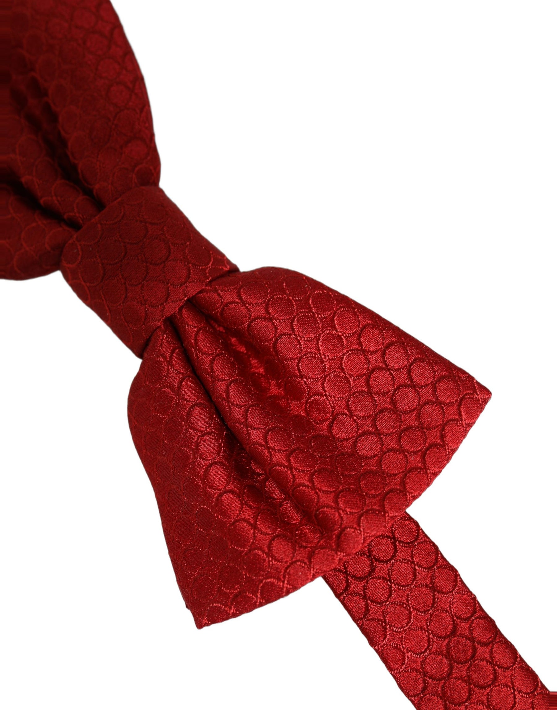 Dolce & Gabbana Men Red 100% Silk Adjustable Neck Papillon Bow Tie | Regal Royce