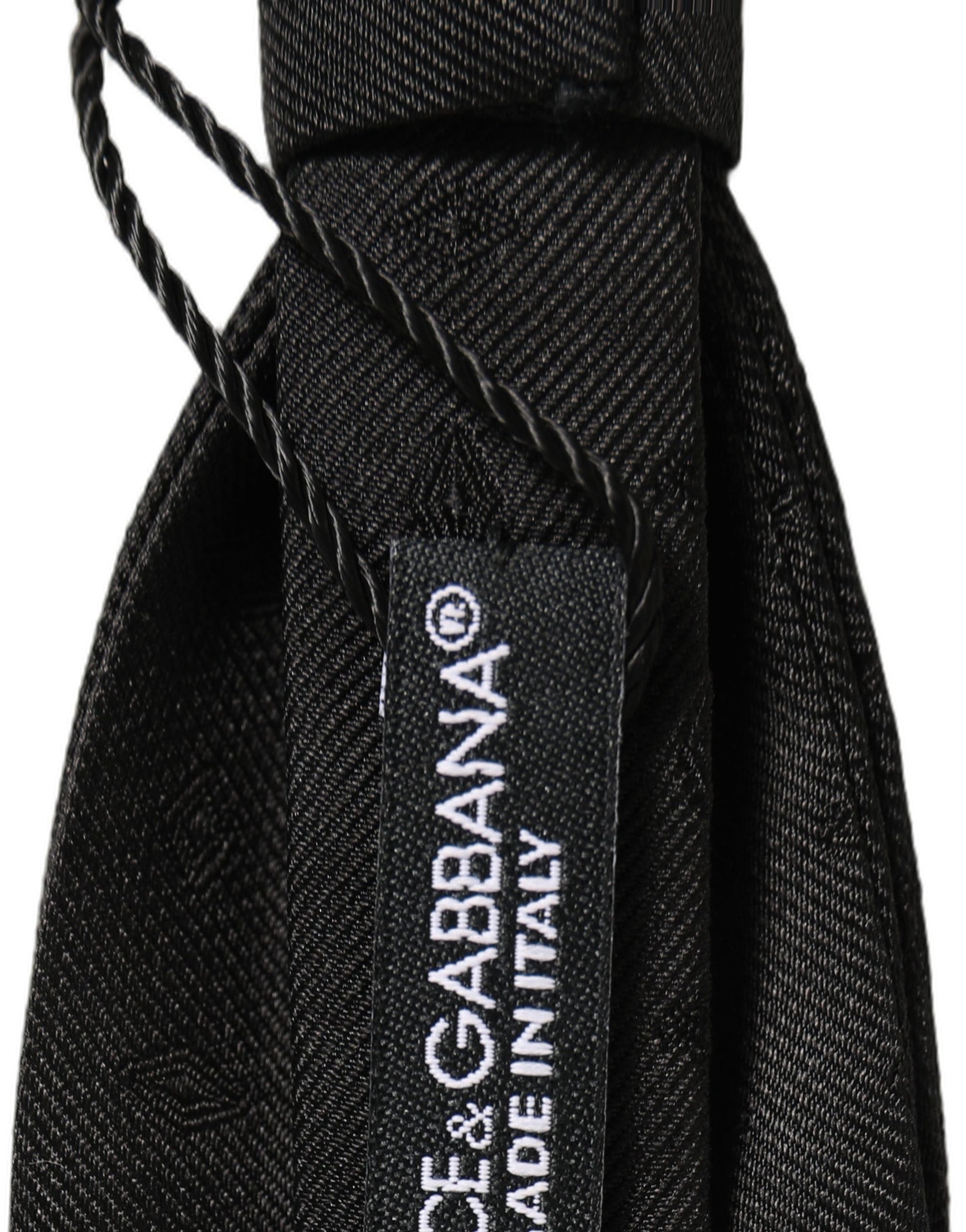 Dolce & Gabbana Men Black 100% Silk Adjustable Neck Papillon Bow Tie | Regal Royce