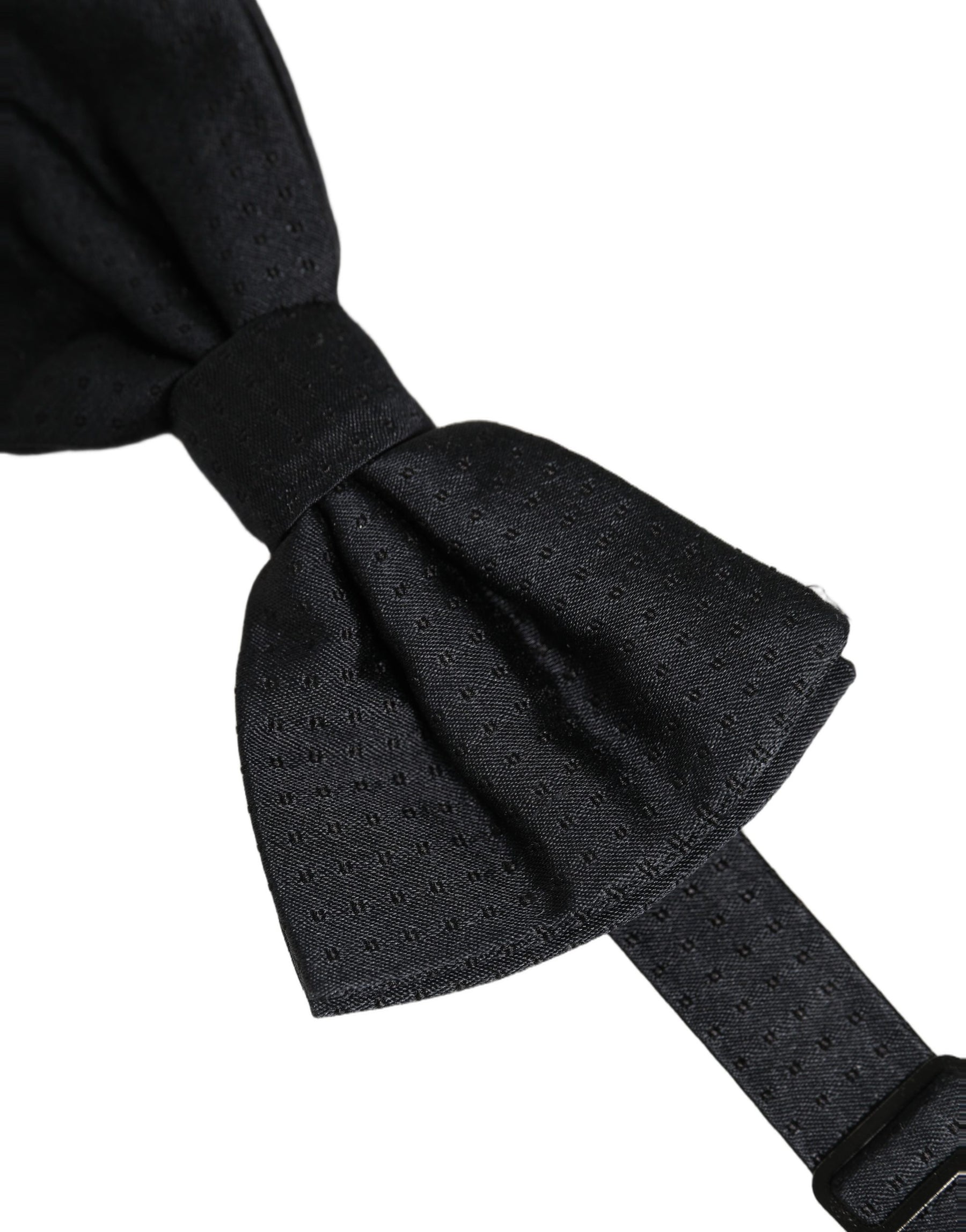 Dolce & Gabbana Men Black 100% Silk Adjustable Neck Papillon Bow Tie | Regal Royce
