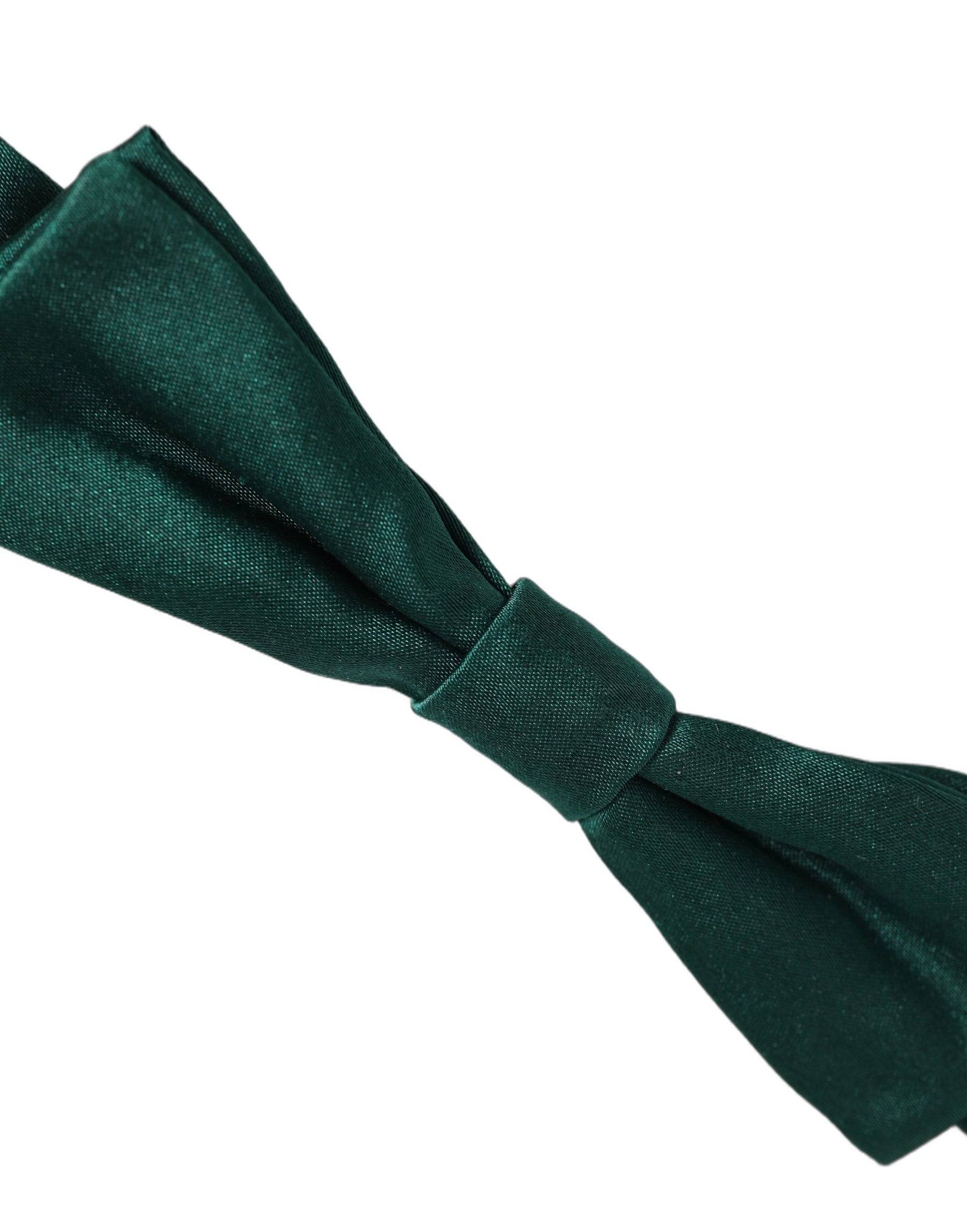 Dolce & Gabbana Men Green 100% Silk Adjustable Neck Papillon Bow Tie | Regal Royce