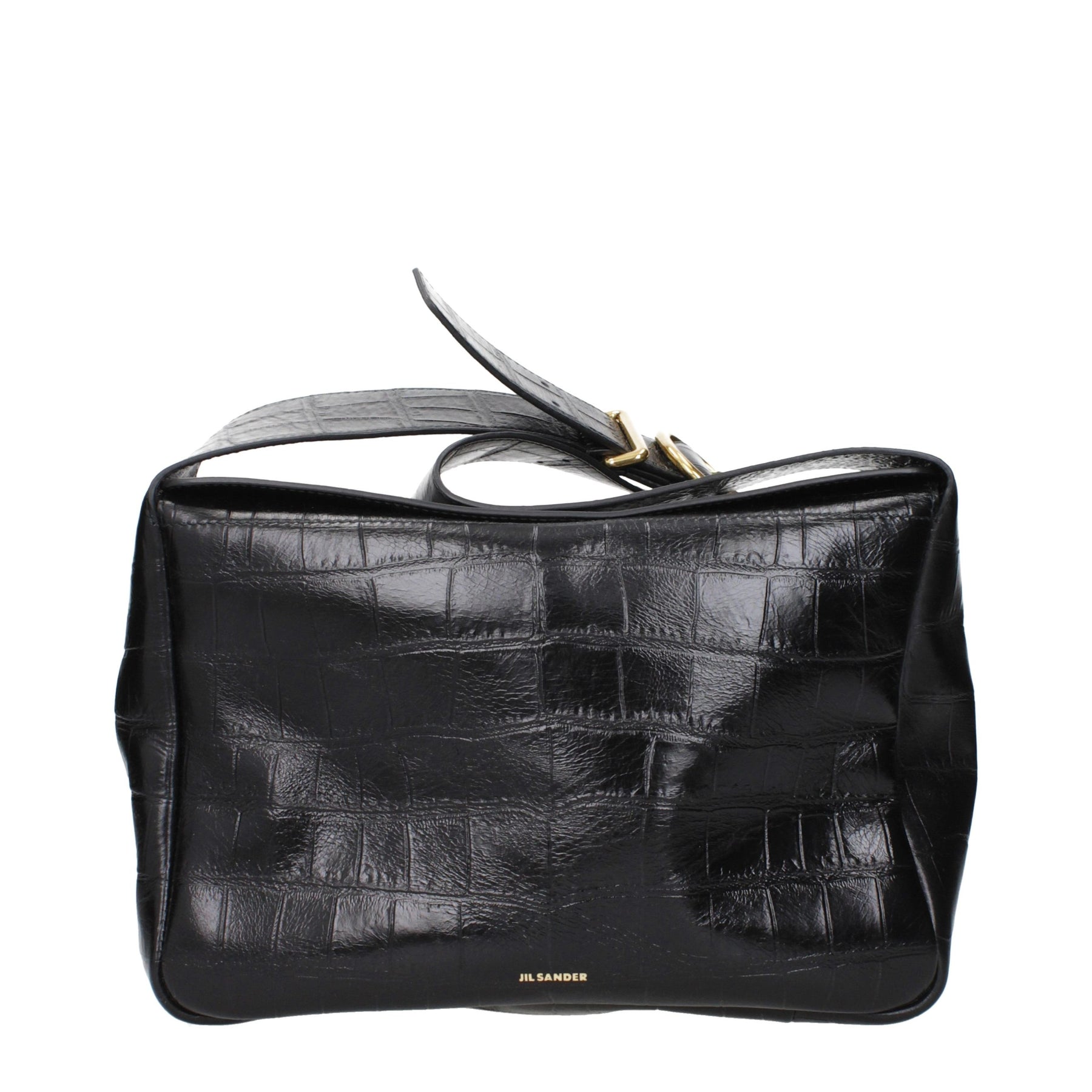 Jil Sander Black Leather Crossbody Bag | Regal Royce