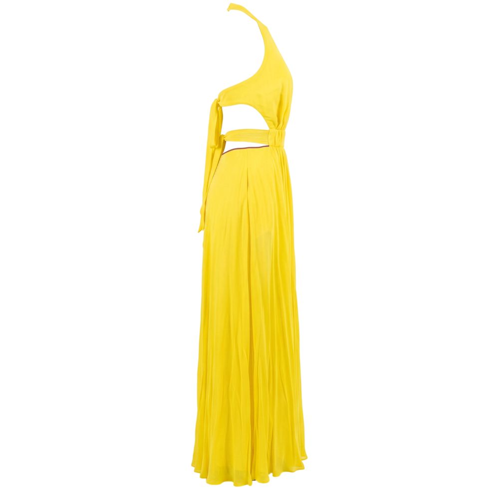 Trussardi Yellow Viscose Women Dress | Regal Royce