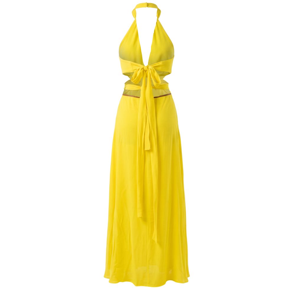 Trussardi Yellow Viscose Women Dress | Regal Royce