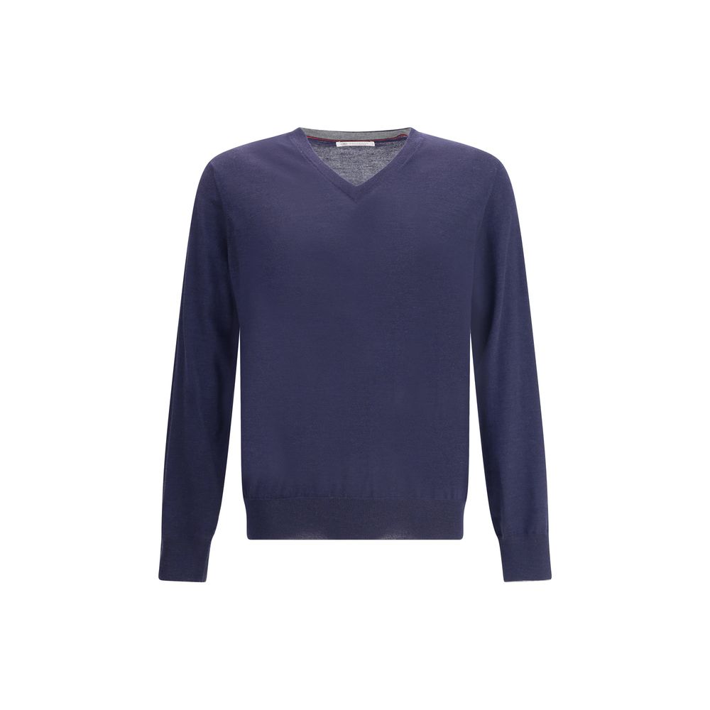 Brunello Cucinelli Blue Cashmere Sweater | Regal Royce