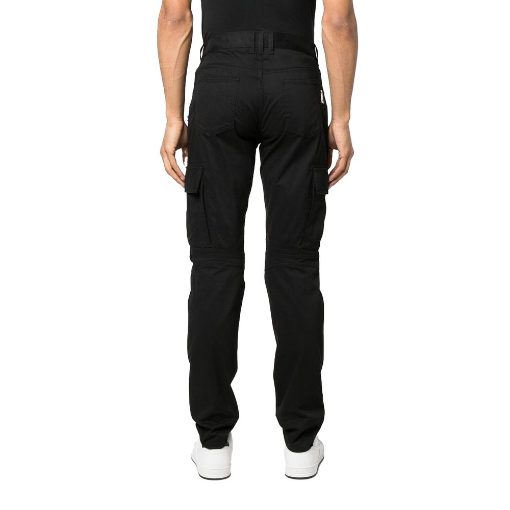 Balmain Black Cotton Cargo Pants | Regal Royce