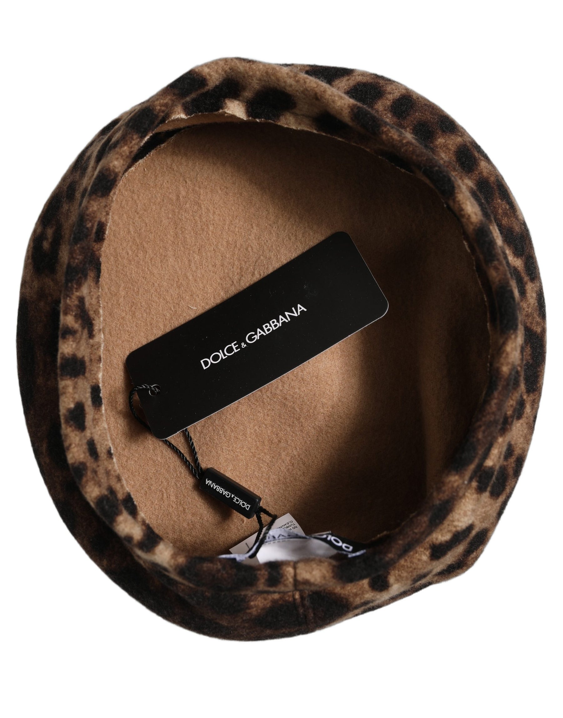Dolce & Gabbana Brown Leopard French Style Beret Capello Hat | Regal Royce