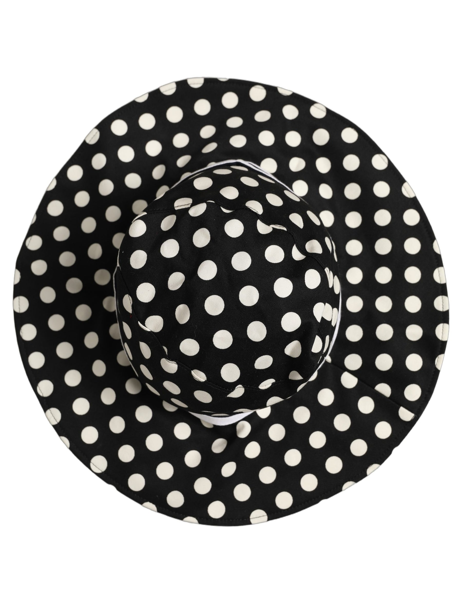 Dolce & Gabbana Black White Polka Dot Cotton Bucket Capello Hat | Regal Royce