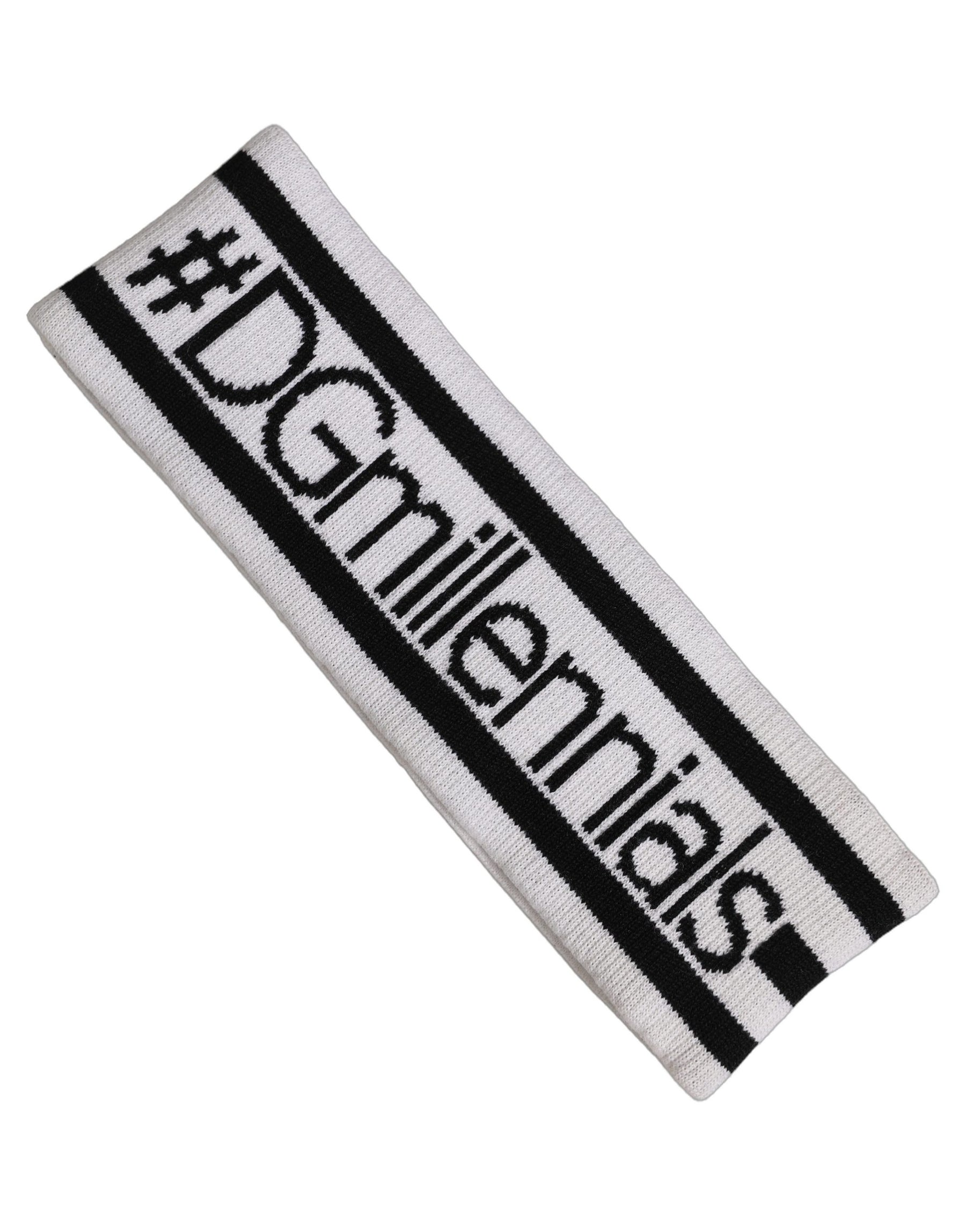 Dolce & Gabbana White Wool Knit #DGmillennials Head Band One Size Hat | Regal Royce