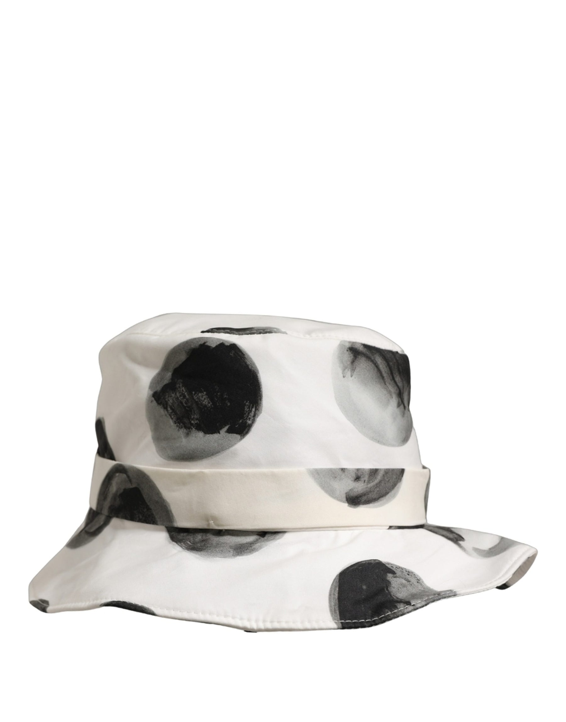 Dolce & Gabbana White Cotton Big Polka Dot Pattern Bucket Hat | Regal Royce