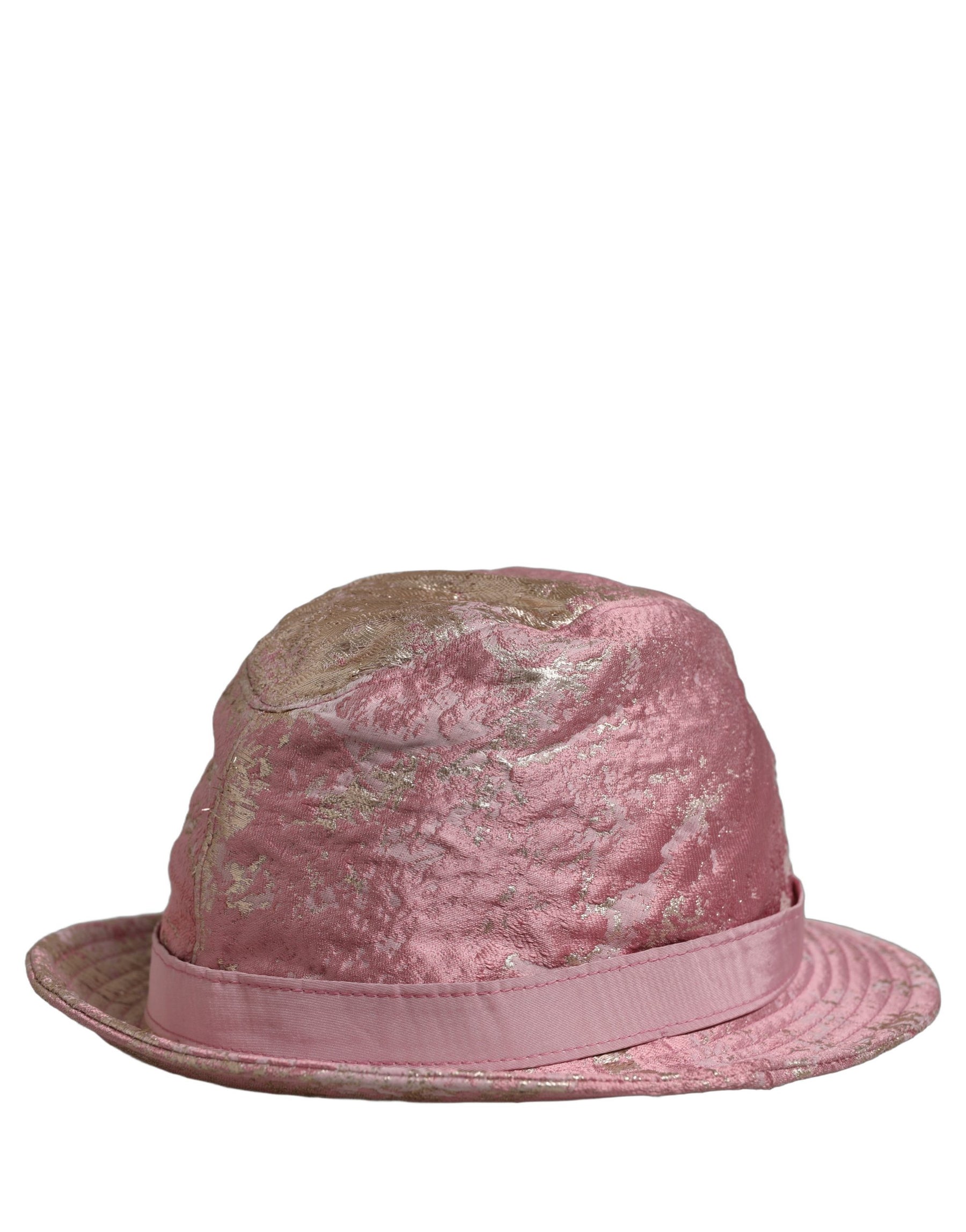 Dolce & Gabbana Pink Metallic Jacquard Pattern Bucket Capello Hat | Regal Royce