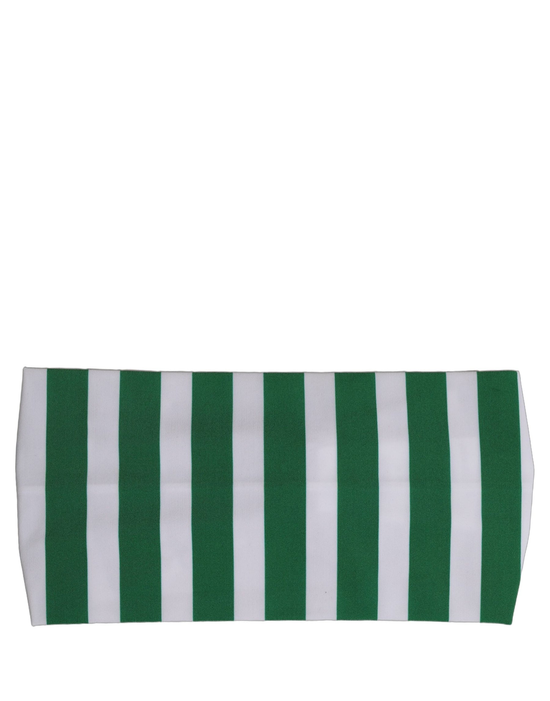 Dolce & Gabbana Green White Stripes Nylon Head Wrap One Size Headband | Regal Royce