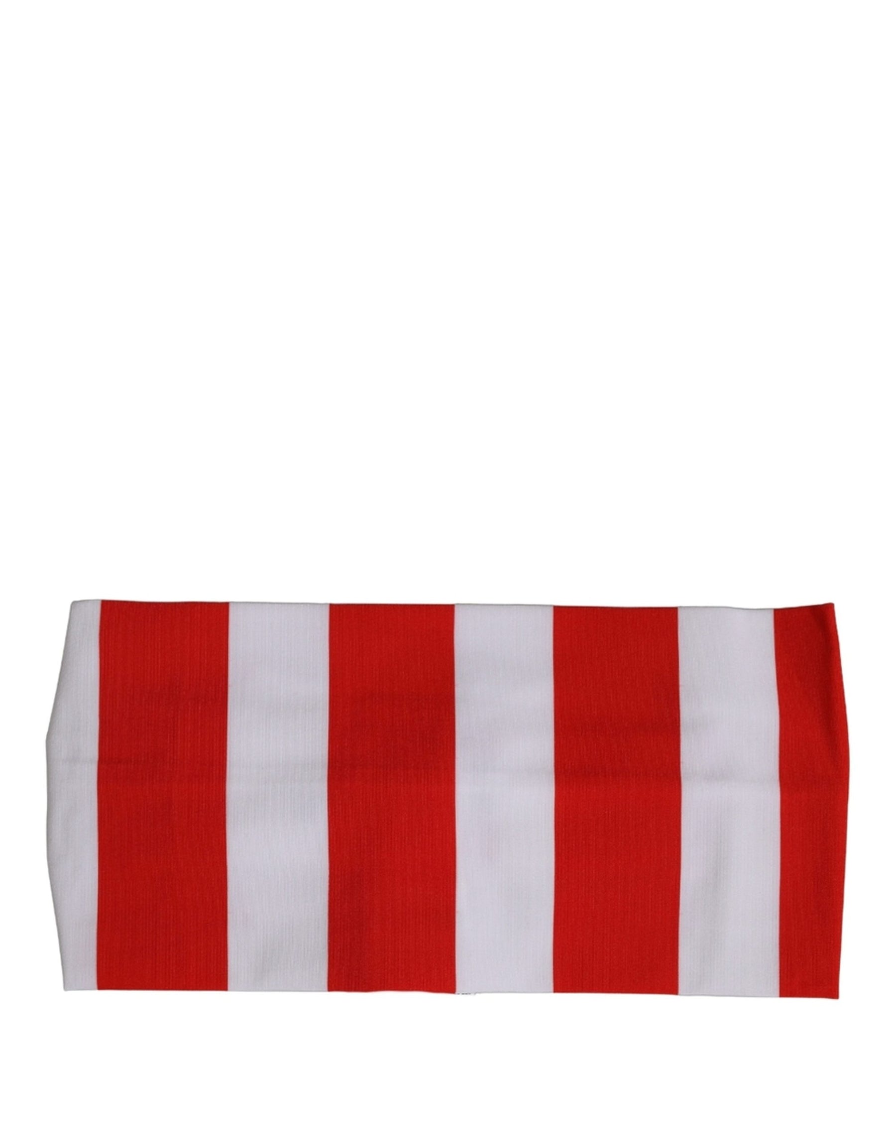 Dolce & Gabbana Red White Stripes Nylon Head Wrap One Size Headband | Regal Royce
