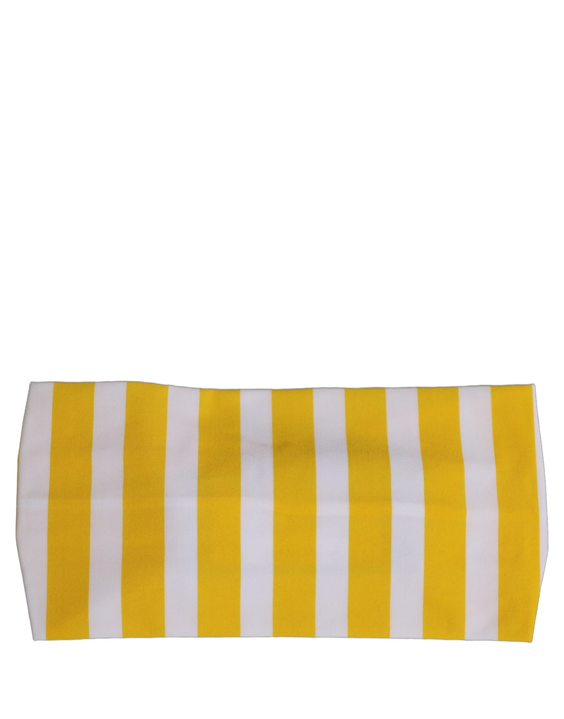 Dolce & Gabbana Yellow White Stripes Nylon Head Wrap One Size Headband | Regal Royce