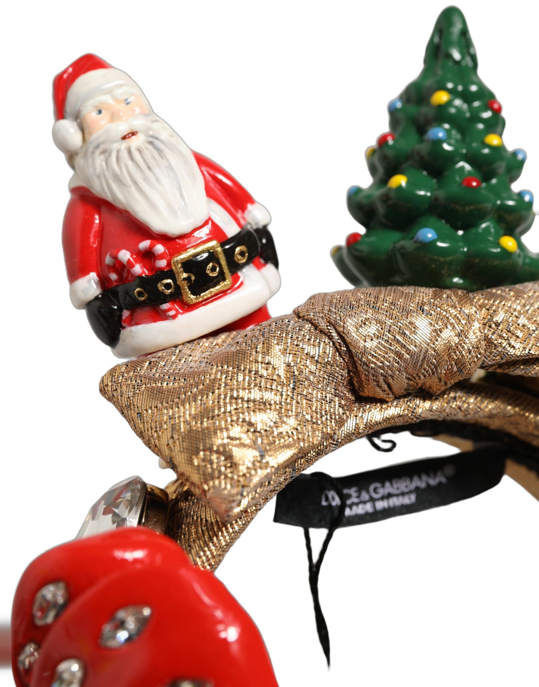 Dolce & Gabbana Multicolor Glittery Christmas Themed Headwear Headband | Regal Royce