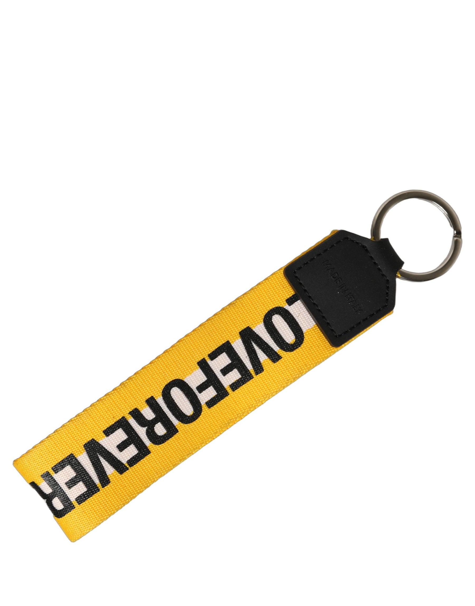 Dolce & Gabbana Multicolor Logo Polyester Brass Holder Keychain Keyring | Regal Royce